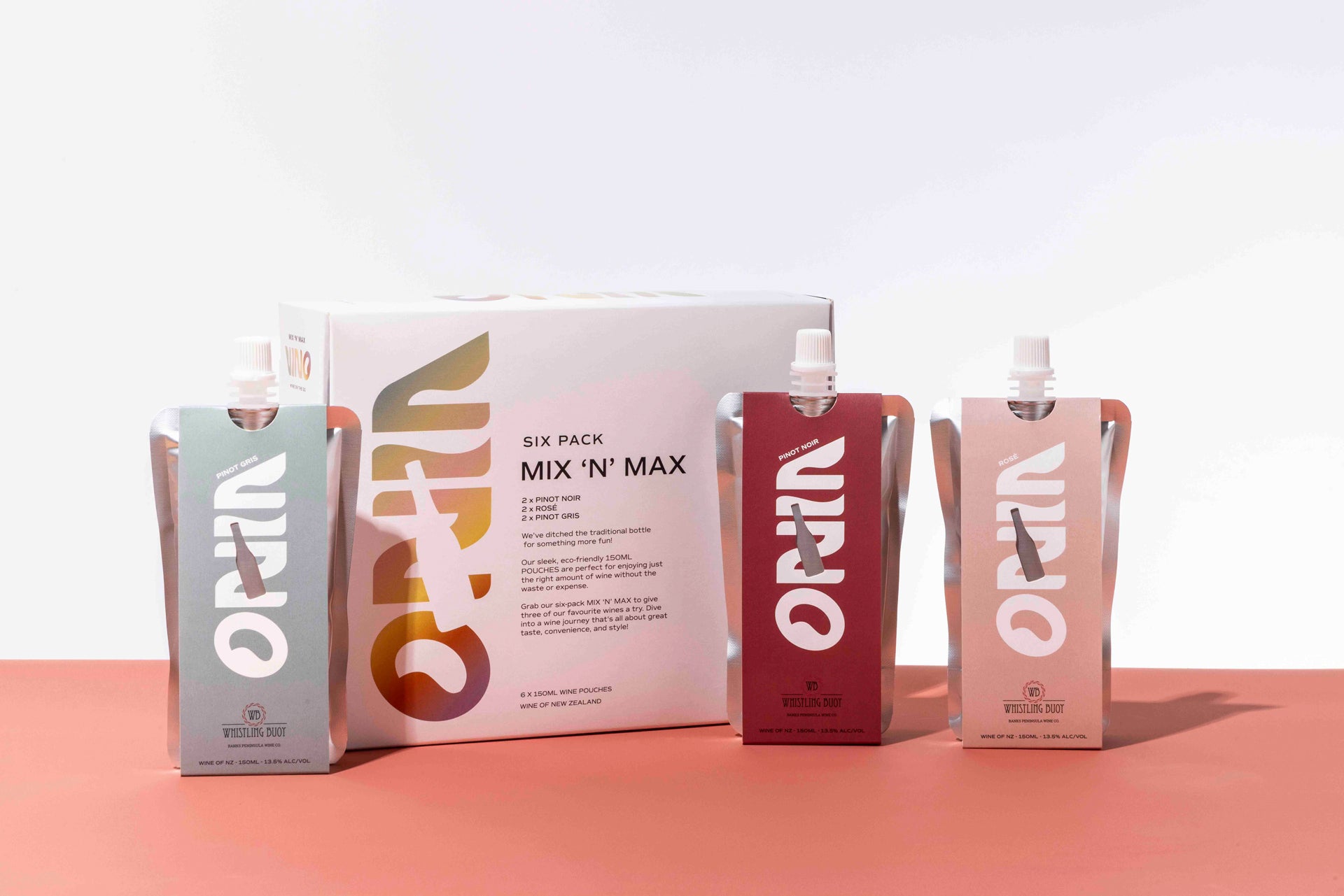 Vino Mix ’N Max pouched wine pack, assorted single serve New Zealand wines